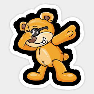 Funny Dabbing Bear Dab-Dance Cartoon Animals Sticker